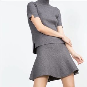 Zara knit grey skirt